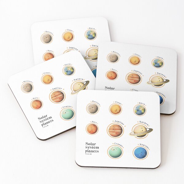 Item preview, Planets of Solar System names Pack cute kawaii - learn astronomy gift designed and sold by celestevolta.