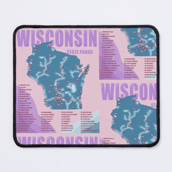 Item preview, Wisconsin State Parks Map designed and sold by nicmarbuc.