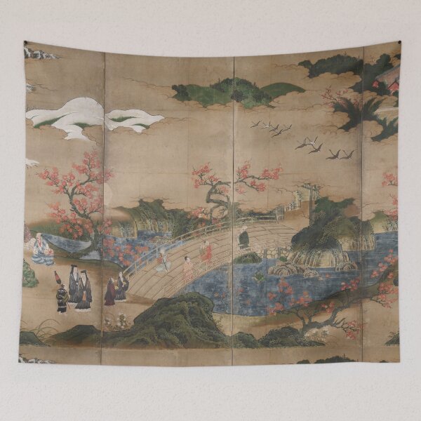 Item preview, Kano Hideyori - Maple Viewing at Takao Woodblock designed and sold by Persona-.