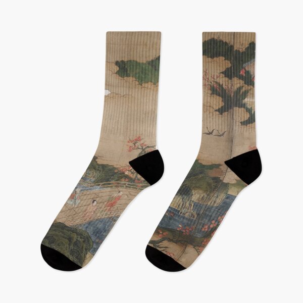 Item preview, Kano Hideyori - Maple Viewing at Takao Woodblock designed and sold by Persona-.