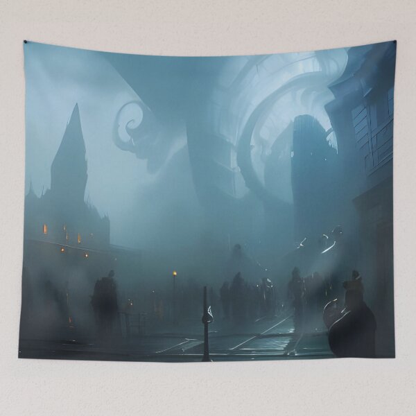 Item preview, 'Lovecraftian Streets' Abstract Painting Digital Art designed and sold by Gogmagosh.