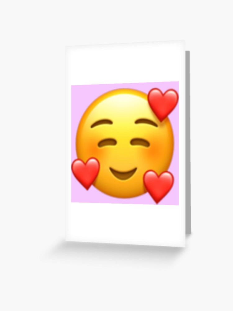 Smiling Face with Hearts - iPhone iOS Apple Emoji Greeting Card for Sale  by KaomojiKitchen