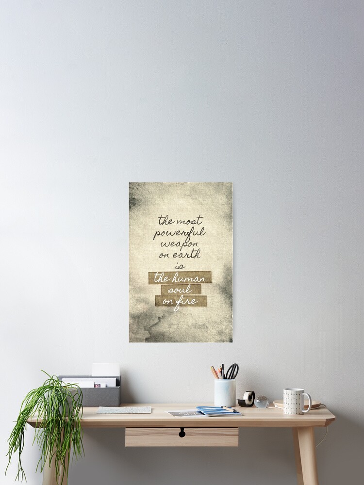Thumbnail 2 of 3, Poster, The Human Soul on Fire designed and sold by wocado.