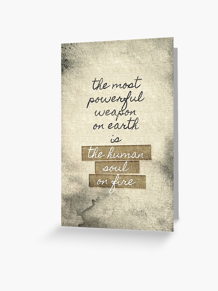 Thumbnail 1 of 2, Greeting Card, The Human Soul on Fire designed and sold by wocado.