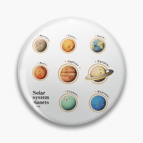 Item preview, Planets of Solar System names Pack cute kawaii - learn astronomy gift designed and sold by celestevolta.