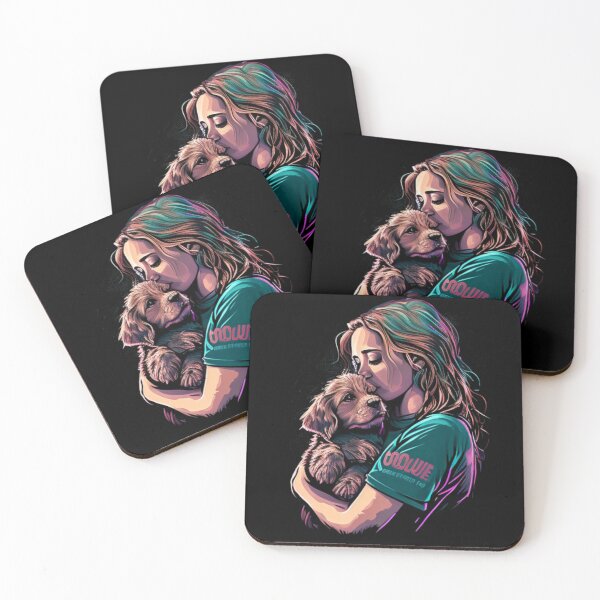 Item preview, Dog Mom Cuddling Puppy designed and sold by TheWildFlix.