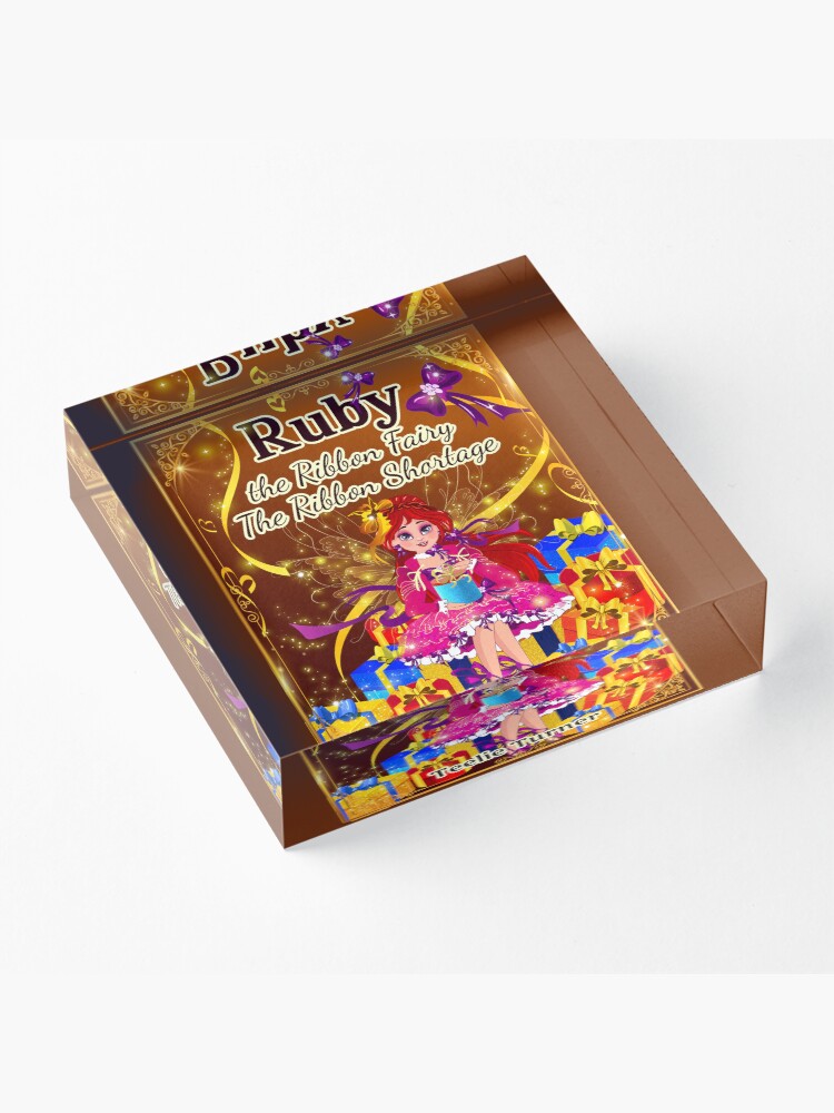 Thumbnail 3 of 5, Acrylic Block, Ruby The Ribbon Fairy-The Ribbon Shortage designed and sold by FairyBookClub.