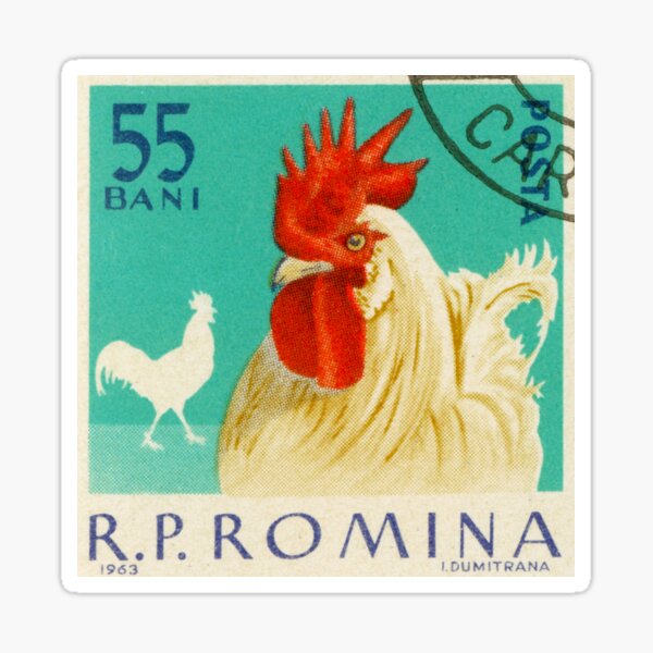 Item preview, Romania White Hen Postage Stamp designed and sold by StampLand.