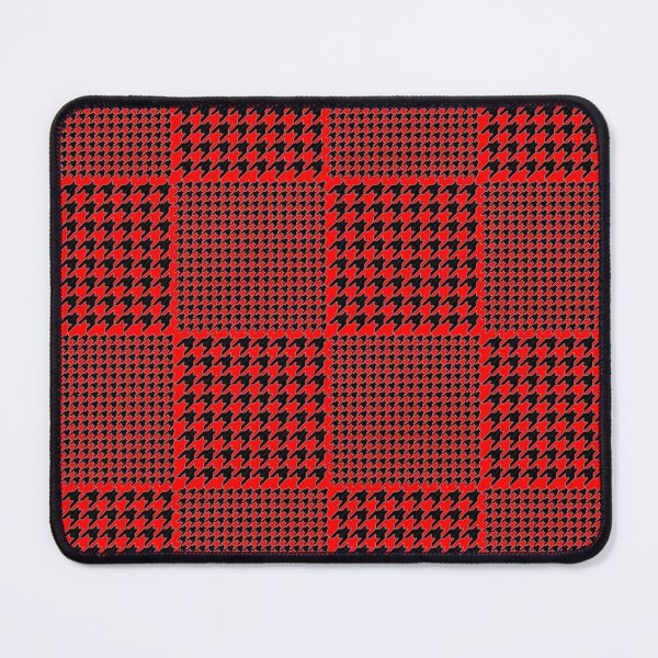 Item preview, BLACK RED HOUNDSTOOTH CHECKERS PATTERN designed and sold by BulganLumini.