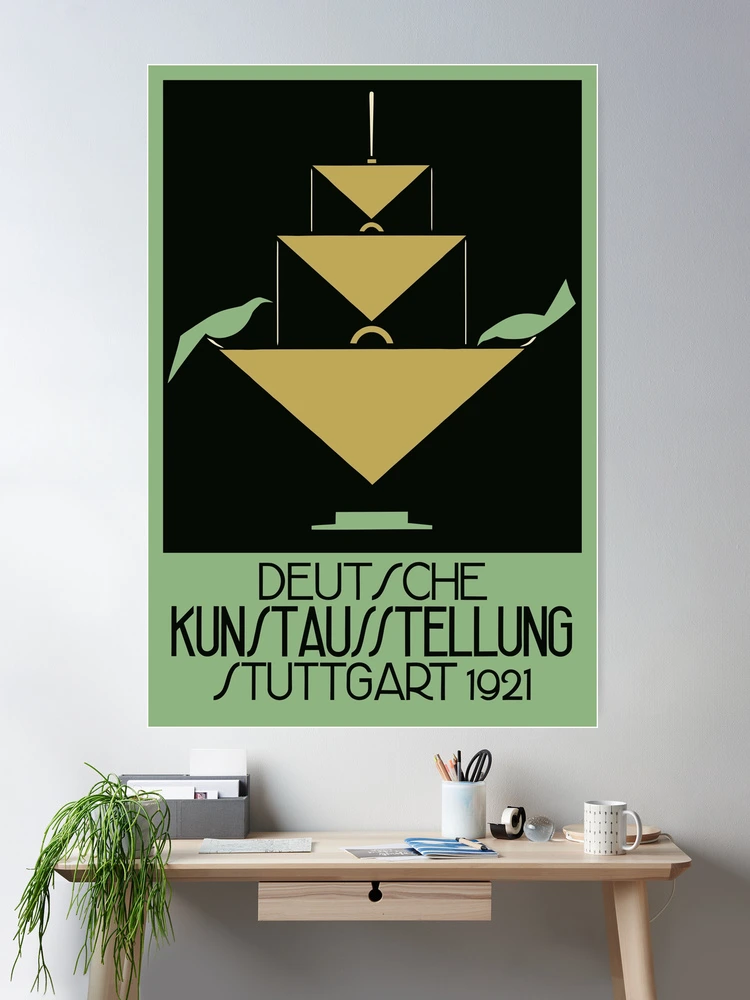Modern art deco Stuttgart 1921 German art expo, feed the