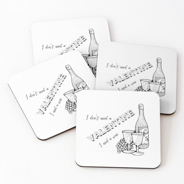 Item preview,  Lovely I Don't Need A Valentine I Need A Wine  Design  designed and sold by VandJStore.