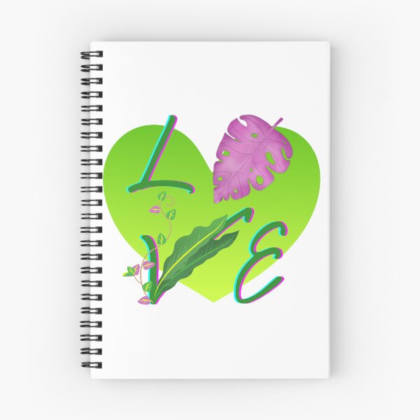 Item preview, Love in Leaves.. Pink Tropical leaves and green love heart designed and sold by ditzy-designs.
