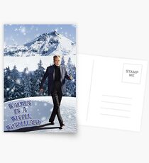 Walken Sie in einem Winterwunderland Postkarten