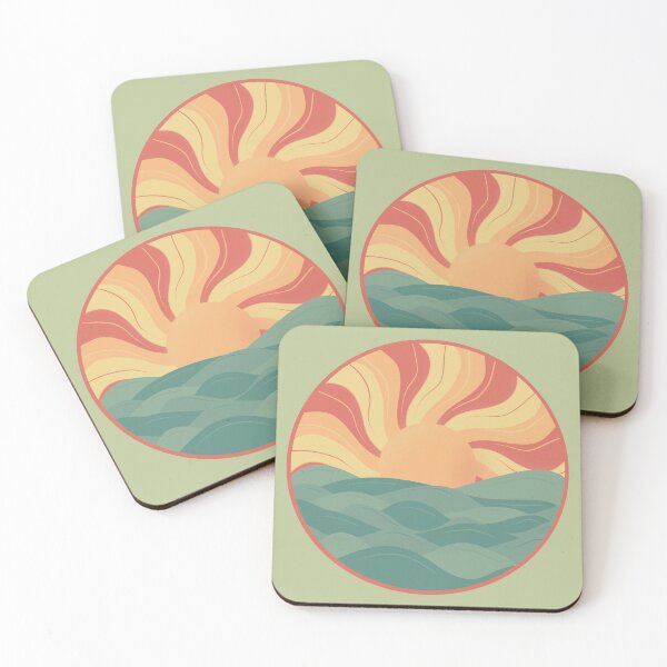 Item preview, Sundown surfer sea green and orange  designed and sold by Gwebbel.