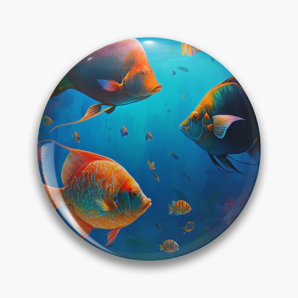 Item preview, Colorful fish swim in the crystal clear water of the sea designed and sold by Globuwear.