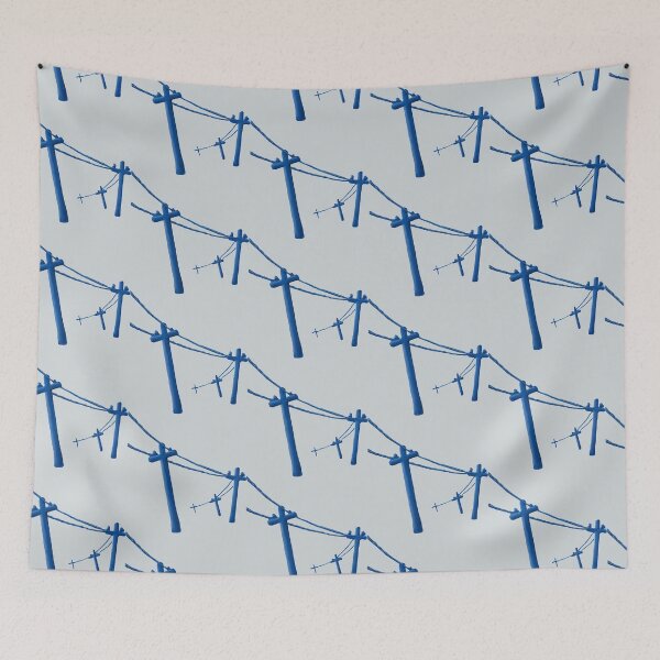 Item preview, Winter Fuyu Collection - Utility Pole in Lonely Vibe designed and sold by YamaUmi.