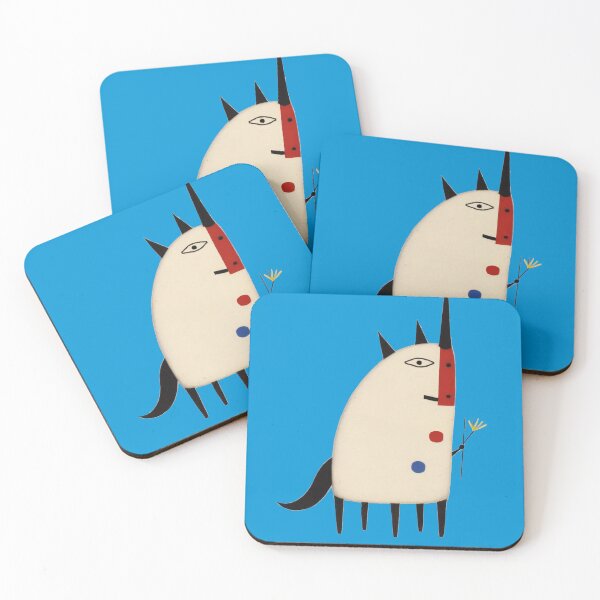 Item preview, Funny unicorn naive art illustration. Rhino, unicorn illustration, Bold colours, Bold Blue, Hare Print, Hare wall art, Naive Art, Minimalistic wall art, Printable Wall art, Bold colors designed and sold by FewCaratArt.
