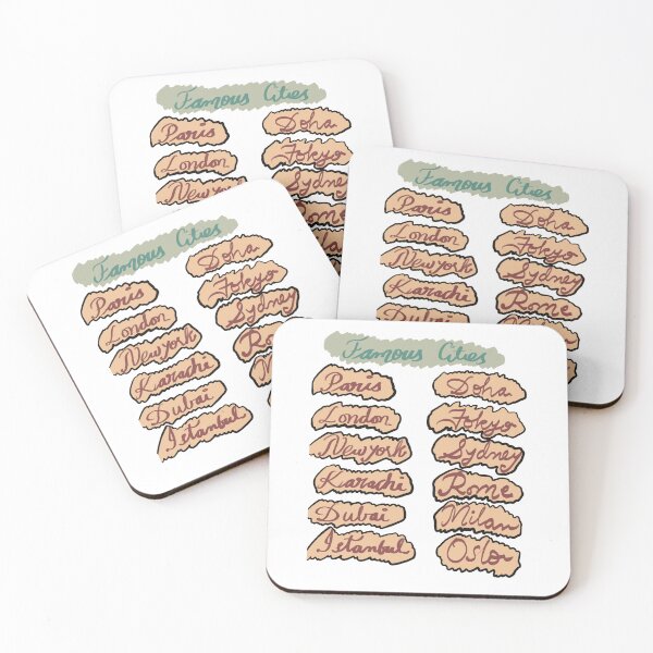 Item preview, Famous City Names  designed and sold by chuckletuckle.
