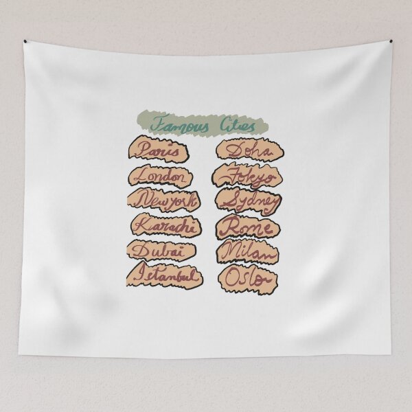 Item preview, Famous City Names  designed and sold by chuckletuckle.