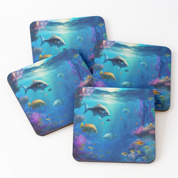 Item preview, Colorful fish swim in the crystal clear water of the sea designed and sold by Globuwear.