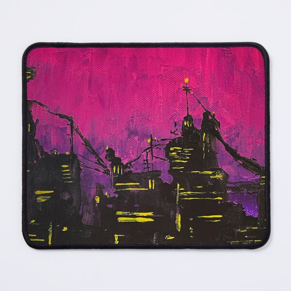 Item preview, Neon Sky Abstract Cyberpunk Cityscape Artwork designed and sold by ap-artlife.