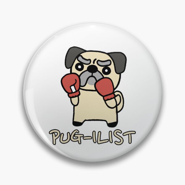 Item preview, PUG-ILIST Pugilist Pug Boxing Boxer Pugilism Pun Cute Dog  designed and sold by Decamegashop.