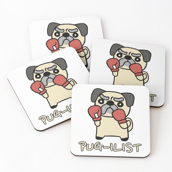 Item preview, PUG-ILIST Pugilist Pug Boxing Boxer Pugilism Pun Cute Dog  designed and sold by Decamegashop.