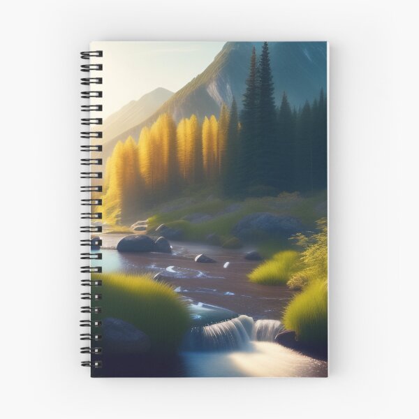 Item preview, Stream running through a mountain valley | Beautiful Landscapes | Original Digital art designed and sold by ArtworkbyEmmy.