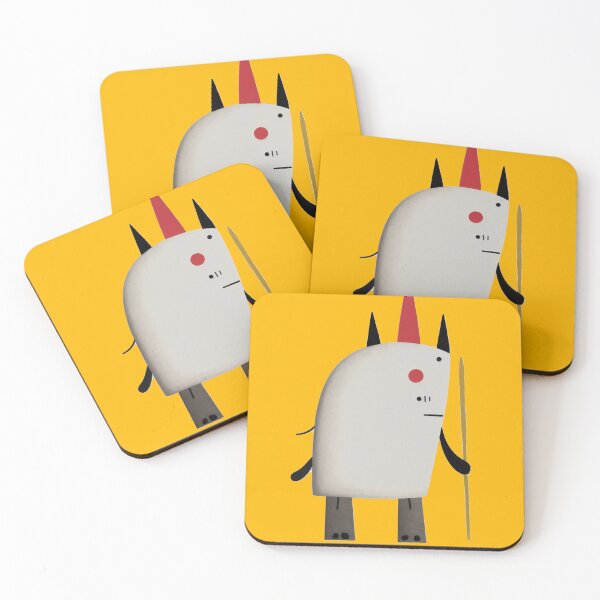 Item preview, One more unicorn warior. Naive art illustration. Unicorn illustration, Bold colours, Bold yellow, Hare Print, Hare wall art, Naive Art, Minimalistic wall art, Printable Wall art, Bold colors designed and sold by FewCaratArt.