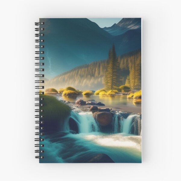 Item preview, Stream running through a mountain valley | Beautiful Landscapes | Original Digital Art designed and sold by ArtworkbyEmmy.