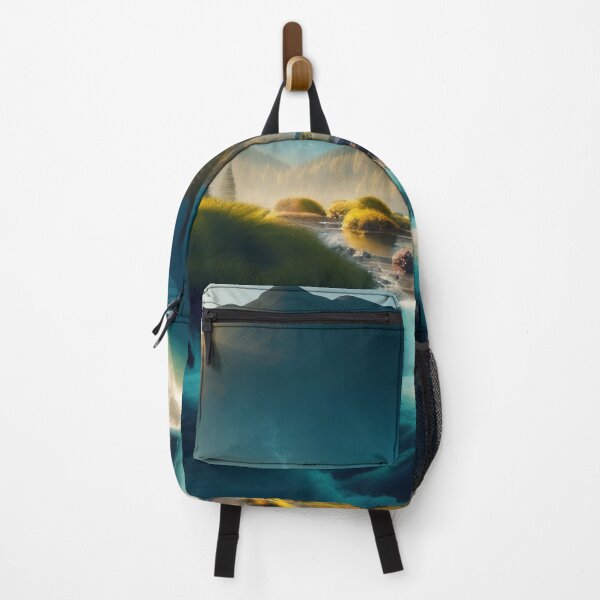 Item preview, Stream running through a mountain valley | Beautiful Landscapes | Original Digital Art designed and sold by ArtworkbyEmmy.