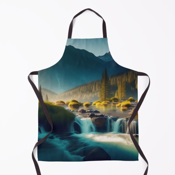 Item preview, Stream running through a mountain valley | Beautiful Landscapes | Original Digital Art designed and sold by ArtworkbyEmmy.