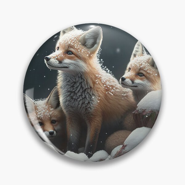 Item preview, Young foxes looking intently at the snow designed and sold by Globuwear.