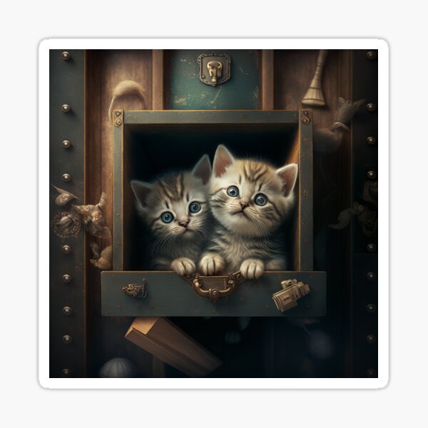 Item preview, Young cats hid in the drawer designed and sold by Globuwear.