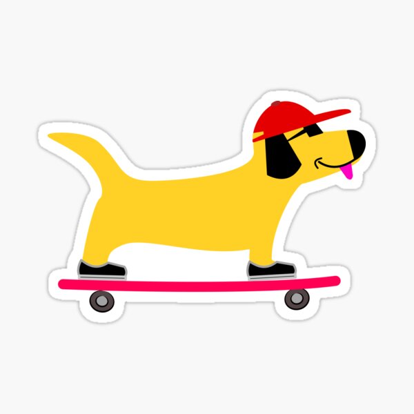 Skater Dog Sticker