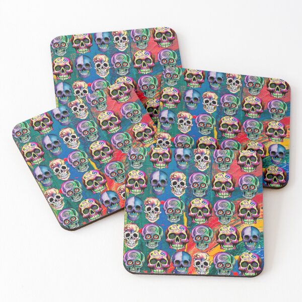 Item preview,  FESTIVE COLORFUL  SKULL PATTERNS - WATERCOLOR PAINT  designed and sold by DanaMire.