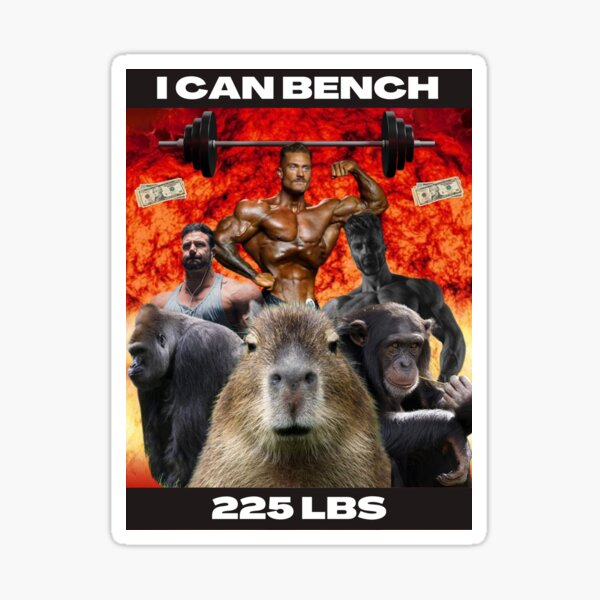 i-can-bench-225-pounds-sticker-for-sale-by-joshemf-redbubble