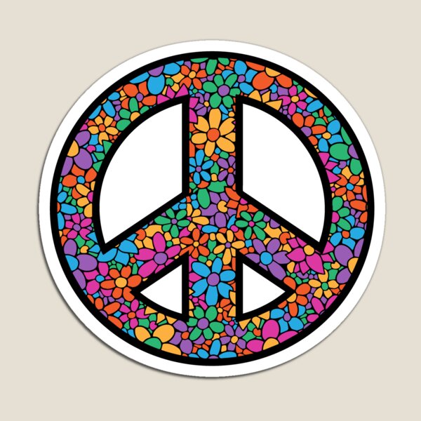 8" Floral Peace Symbol STENCIL Boho Retro Hippie Soul Love Daisy DIY  Art Signs