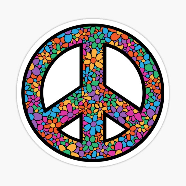 Friedensfahne Bunte Spirale mit PEACE-Zeichen-Fahne Friedensfahne