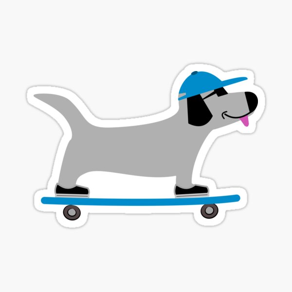 Skater Dog Sticker