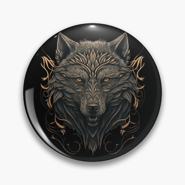 Item preview, Mystical Grey Wolf crest designed and sold by Fablemyst.
