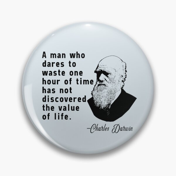 Artikelvorschau, Charles Darwin Zitat über Zeitverschwendung entworfen und verkauft von Greenbaby.