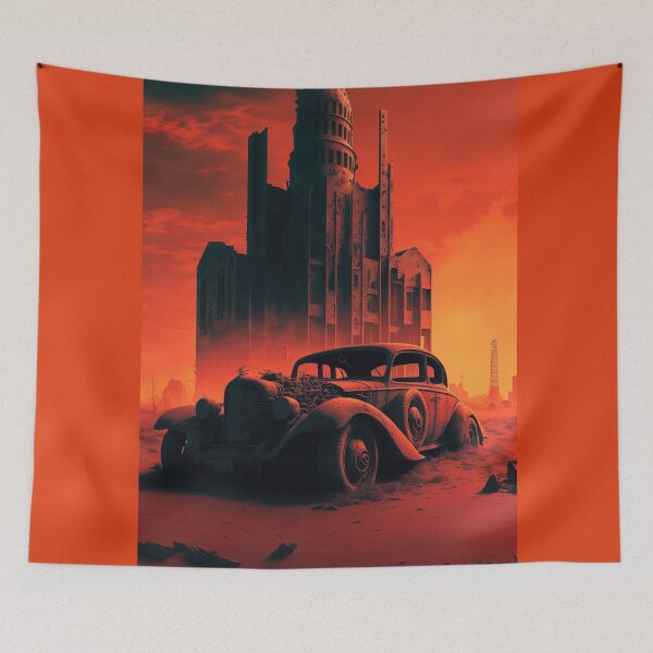 Item preview, Dystopian Sunrise: A Post-Apocalyptic Hot Rod Scene for Fans of Brutalism and American Industry #16 designed and sold by RodZnRoll.
