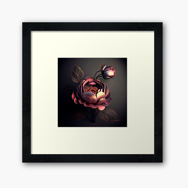 Item preview, Metal peony 5 designed and sold by AgeeTattoos.
