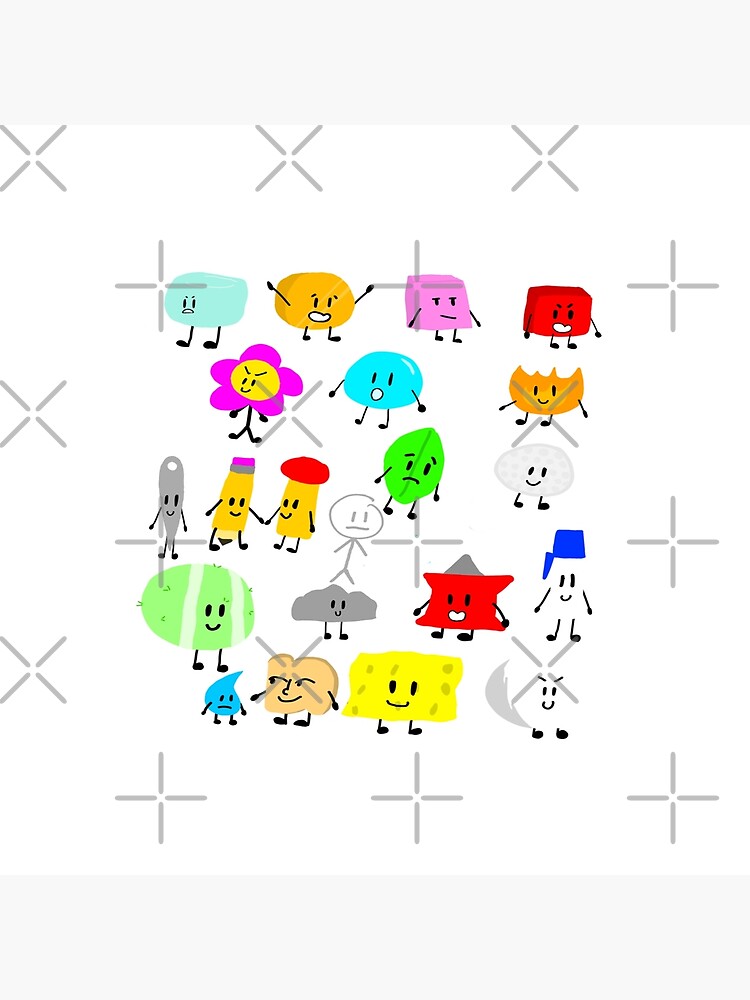 BFDI All Characters (Rainbow) | Art Print