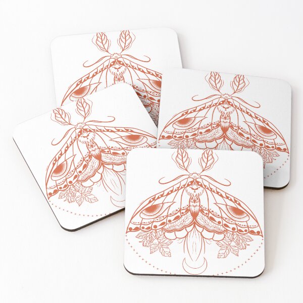 Item preview, Red Boho Moth designed and sold by LordGraceArt.
