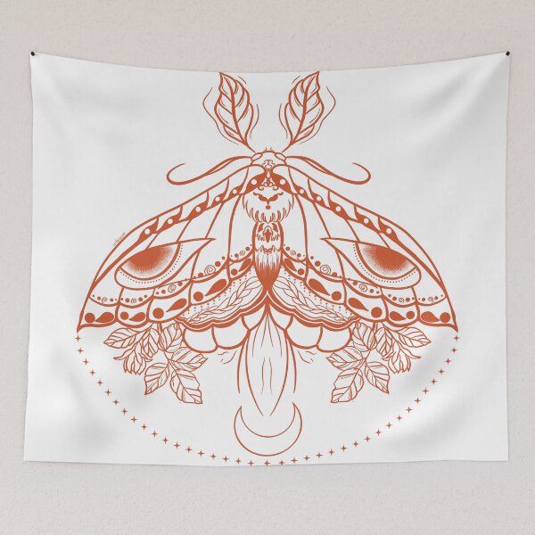 Item preview, Red Boho Moth designed and sold by LordGraceArt.