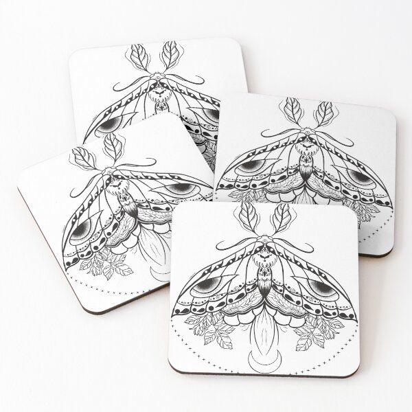 Item preview, Black Boho Moth designed and sold by LordGraceArt.