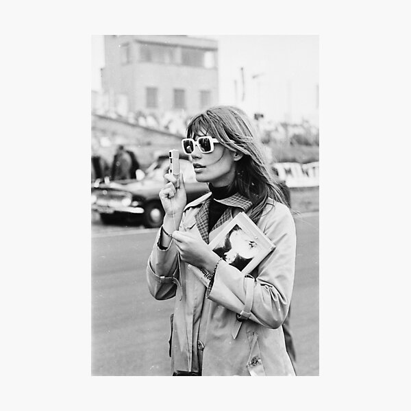 Item preview, Francoise Hardy Fashion Photography - Black and White Vogue Photoshoot designed and sold by HoneymoonHotel.