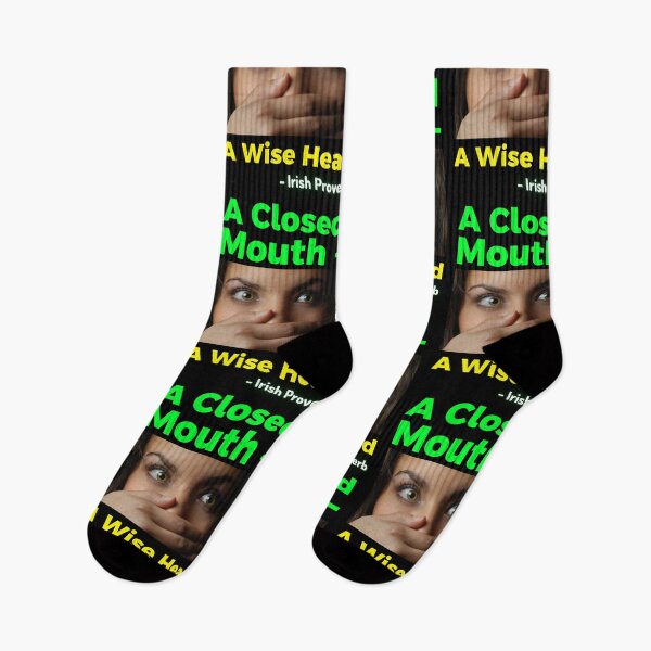 Item preview, Irish Proverb - A Closed Mouth – A Wise Head designed and sold by IrishProverbs.